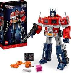 LEGO 10302 Icons Optimus Prime Set, figurine de robot 2 en 1 et modèle de camion, kit de modèle de jouet Transformers pour adultes, cadeau d'anniversaire ou de Noël pour hommes, femmes, elle et lui Ensembles de construction Besuche den LEGO-Store Lit simple