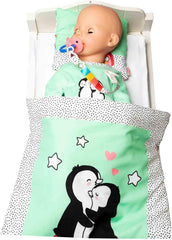 Heless 2181 - Barboteuse pour chiots au design Pinguin Pünktchen, en velours doux avec adhésif de haute qualité, taille 35 - 45 cm