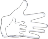 SC619 Emporte-pièces et gâteaux à motif manuel, petites et grandes tailles assorties, acier inoxydable, argent, 10 x 2 x 9 cm, 2 pièces