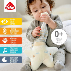 Fehn music box baby sleep aid star - cutie muzicală cu mecanism muzical detașabil pentru agățat - melodia de ajutor pentru somn "Weißt du wieviel Sternlein stehen" - jucărie pentru bebeluși și copii de la 0+ luni Jucarii Bebe Naty Shop