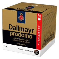 NESCAFÉ Dolce Gusto Dallmayr Prodomo, XXL-Vorratsbox, 90 Kaffeekapseln (3 x 30 Kapseln) & Dallmayr Crema d'Oro Caffè Latte (48 Kaffeekapseln, 48 Getränke, cremig&ausgefungen) 3er Pack (3 x 16 Kapseln)