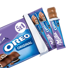 Barres Milka & OREO – Chocolat au lait alpin avec morceaux croquants de biscuits OREO à la crème de lait – 13 x 185g