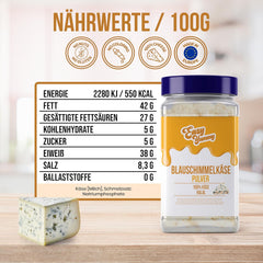 EASY YUMMY - Poudre de Käsepulver 300g | Gâteaux instantanés pour plats à emporter et snacks | Immer Bereit, Keine Kühlung Nötig | Aus 100% vrai fromage | Idéal comme garniture de pop-corn