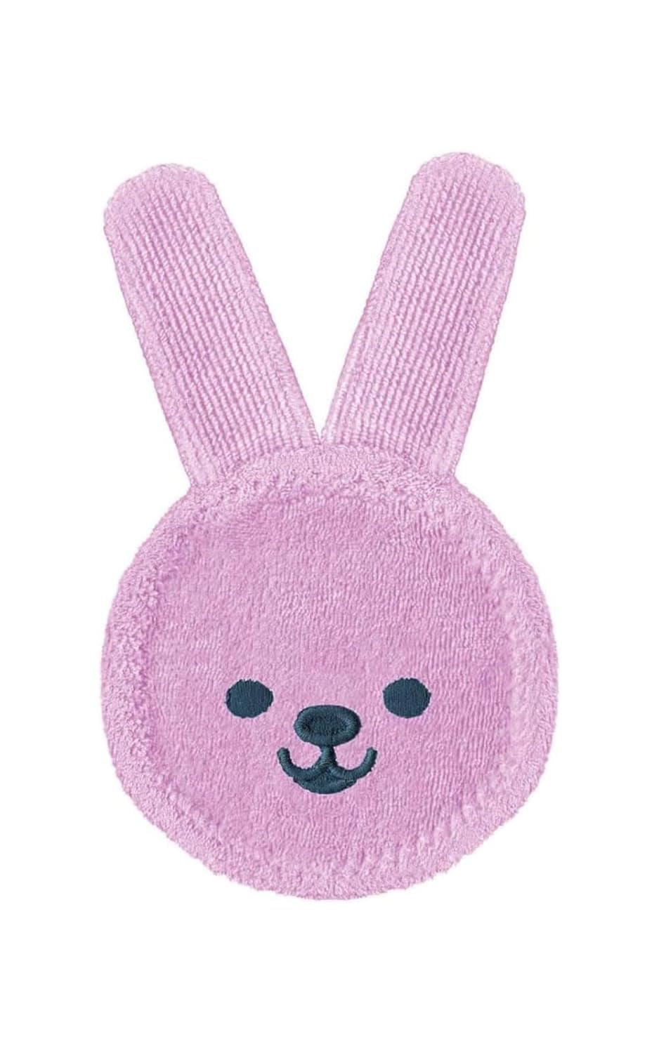 MAM Rabbit Anneau de dentition, gant de soins bucco-dentaires en microfibre, 0 mois et plus, rose