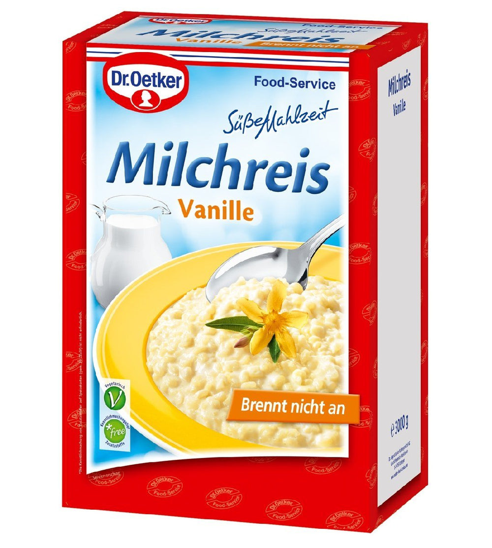 Dr. Oetker Professional, Riz au lait à la vanille, Poudre de riz au lait en emballage de 3 kg, 1-39-208480