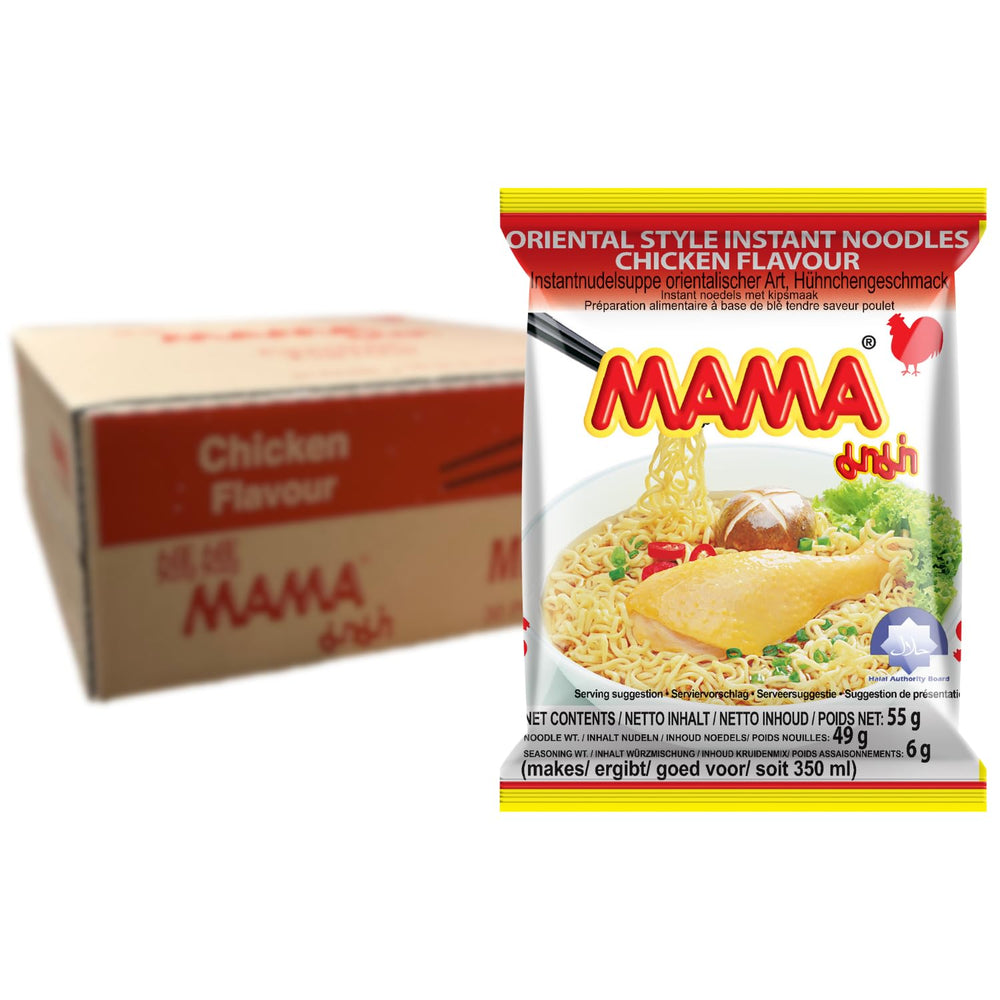 MAMA - Nouilles Instantanées au Poulet - Paquet Multiple (30 X 55 GR)