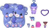 Polly Pocket Puppen und Spielset, Beste Blaubeeren-Freunde Schatulle, Reisespielzeug mit 1 Mikropuppe, Haustier und Zubehörteilen mit Obstmotiven, JKC48