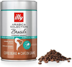 ILLY 6 boîtes de café en grains de 250 grammes chacune, Sélection Arabica, Brésil, certificat Cerrado Mineiro, Regenagri