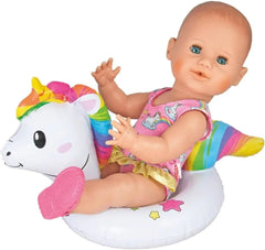 Heless 6601 - Bouée Henri Licorne pour poupées, taille 28-35 cm, pour s'amuser dans la piscine, le lac et la baignoire