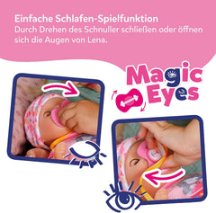 BABY Born Lena Pink, 36 cm große Puppe mit 7 Funktionen für Kinder ab 1 Jahr