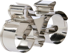 Boîte à biscuits Städter, acier inoxydable, vélo, 9 x 30 x 30 cm, argent