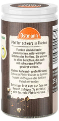 Ostmann Gewürze - Schwarze Pfefferflocken | Grober Pfeffer pour Gesmack à noir intense | Mit praktischem Streuaufsatz | 25 g dans Der Streudose