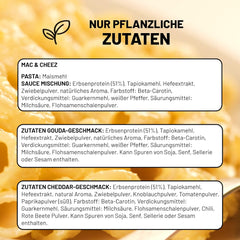 Cultured Foods Vegan 3-er Set Macaroni au fromage végétalien, sauce Gouda, sauce cheddar, Laktosefrei sans gluten MAC & CHEEZ CHEATCHEEZ