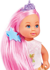 Simba Evi Love Rainbow Princess / Poupée comme princesse de soin avec cheveux longs / 4 pinces à cheveux et pinces / 12 cm / Pour enfants à partir de 3 ans, 105733505