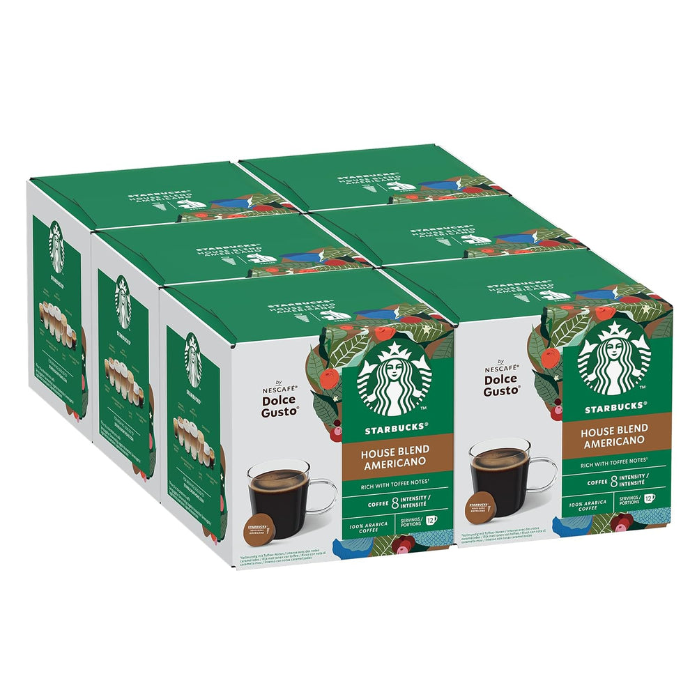 Mélange maison STARBUCKS par Nescafé Dolce Gusto, Mittlere Röstung, Kaffeekapseln 6 x 12 (72 Kapseln)