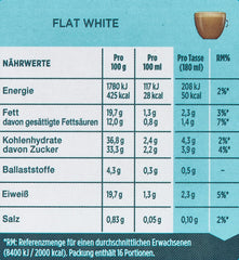 NESCAFÉ Dolce Gusto Flat White, 48 capsules de café, Arabica et Robusta Bohnen, Cremig-Milchiger Genuss, Kaffeekreation, Coffee-Shop Trend, Aromaversiegelte, 9er Pack (3x16 Kapseln)