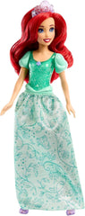 Mattel Disney Princess Ariel Poupée, cheveux longs, positionnables, chaussures et bandeau amovibles, cadeaux Disney, jouet pour 3 ans et plus, HLW10