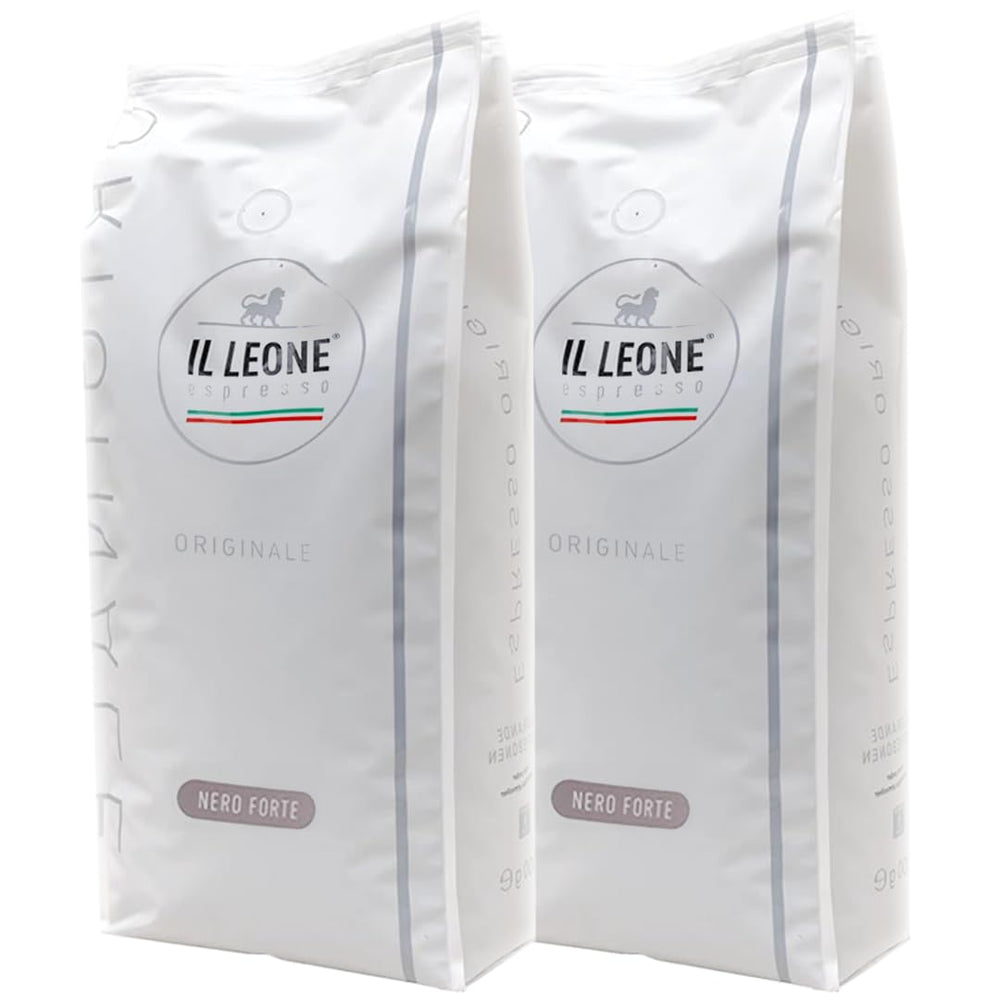 Espresso - Grains de café Nero Forte - Compatible avec les machines à café et les machines à expresso - Grains Arabica torréfiés foncés - 2 kg