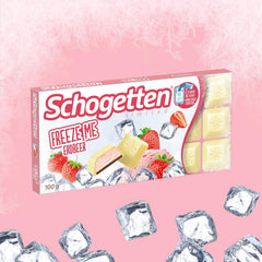 Schogetten Freeze Me Strawberry Limited Edition - Glace froide au chocolat au goût intense de fraise
