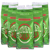 Moka Gold Line Cup of Gold – 5 pliculețe a câte 1 kg fiecare – Boabe de cafea cu gust rafinat – Amestec arab – Ideal pentru baruri și restaurante – Ambalat cu arome – Campania – Prăjire artizanală