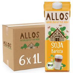 Allos Sojadrink Barista moussant pour café végétalien sans lactose