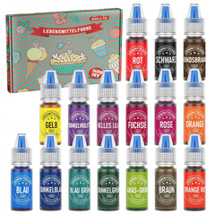 Lot de 12 ou 16 colorants alimentaires liquides Naty Shop 16 couleurs