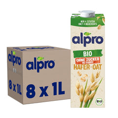 Alpro Bio Haferdrink sans Zucker – 8 x 1 l