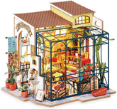 Robotime DG145 Rolife Emily's Flower Shop Maison de poupée miniature En bois, métal, tissu et carton, Dimensions : 22 X 15 X 17 Cm, Dollhouses Naty Shop Titre par défaut