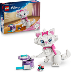 LEGO ǀ Disney Aristochats : Bezaubernde Marie - Spielzeug Katzenfigur mit Zubehör - inkl. Boucle textile - Décoration DIY pour enfants - Passe pour les filles à partir de 7 ans et leurs fans - 43286