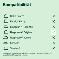 by Amazon Lungo Capsules de café en aluminium, compatibles avec Nespresso, avec des tasses, 100 pièces (5 paquets avec 20 pièces) – Certifié Rainforest Alliance