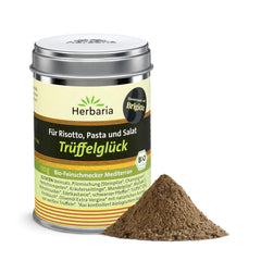 Herbaria Trüffelglück bio 110g M-Dose - Fertiges Bio-Pilz- & Trufflegewürz für intensiv-köstliche Gerichte - with erlesenen Ingredient - in nachhaltiger Aromaschutz-Dose