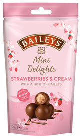 Baileys Chocolate Mini Delights Strawberries & Cream | 1 X 102 G | Zartschmelzende Mini-Pralinen | Pralinen Geschenk | Gefüllt Mit Baileys Likör Naty Shop 102 G (1Er Pack) Strawberries