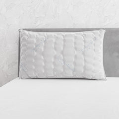 Literie italienne MB Home Italia, oreiller, biocéramique, gris clair, 45 x 75 cm Naty Shop oreillers standards