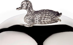 Borcan de dulceață de rață EDZARD (Ø 10 cm) din argint și sticlă - Cutie și lingură - Bol, recipient pentru zahăr, brânză - Borcan de dulceață cu capac, depozitare cu capac, cutie cu încuietoare cadou