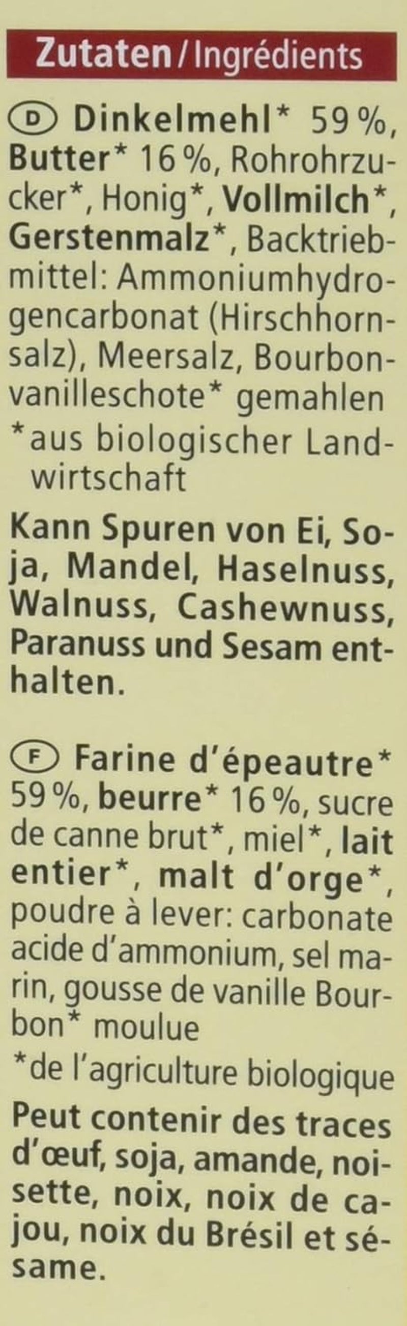 Biscuiți cu unt de spelta bio, 150 g