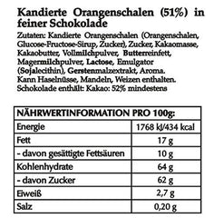 Hofbauer Vienna Orangette crue, tranches d'orange enrobées de chocolat, 1000 g