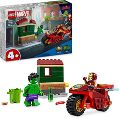 LEGO Marvel Iron Man avec vélo et Hulk, jouet de construction de super-héros pour enfants, ensemble de collection de vélos et de figurines, cadeau pour filles et garçons de 4 ans 76287 Ensembles de construction Besuche den LEGO-Store Default Title