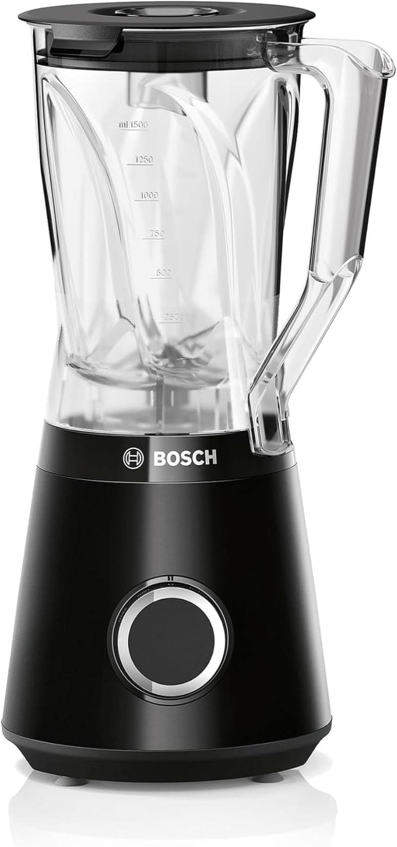 Bosch Batteur sur socle Vitapower Serie 4 MMB6141B, Haute puissance en acier inoxydable, 1,5 L Tritan-Mixbehälter, Spülmaschinengeeignete Teile, 30 000 U/Min, 1200 W, Schwarz Kitchen Naty Shop
