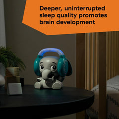 Baby Einstein Earl the Elephant Bluetooth Sound Machine, sistem de muzică + lumină de noapte, de la bebeluș la copil mic Jucarii Bebe Naty Shop