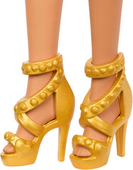 Poupée Barbie Danseuse de Tournoi avec Robe Rouge à Volants, Chaussures de Danse, Cheveux Bruns et Accessoires Trophée de Danse, JFR09