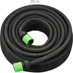Tuyau d'arrosage Relaxdays 25 m, tuyau d'arrosage pour arrosage des couches hautes et des haies, tuyau d'arrosage noir