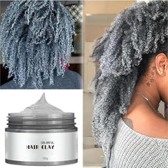 Crème de teinture pour cheveux naturels gris argenté, cire de coloration instantanée, coiffure temporaire, teinture grise, cheveux naturels, gris argenté, 100 ml Naty Shop