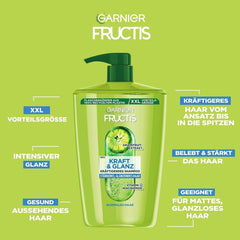 Garnier Fructis Strength And Shine Shampooing fortifiant à l'extrait de pamplemousse XXL, 1 litre Garnier Douche et bain