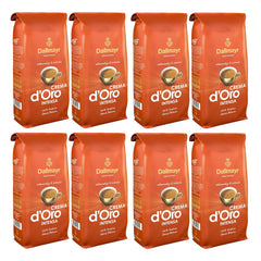 Café Crema d'Oro Intensa, café moulu, café torréfié, grains entiers, café en grains, 8 x 1000 g
