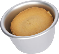 Kitchencraft Mini Moules à Pudding Aluminium Anodisé 7,5 cm Ensemble de 4 Moules et Plateaux de Cuisson Argenté Naty Shop