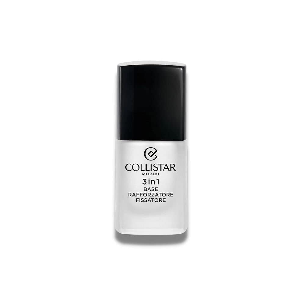 Collistar Vernis à Ongles 3 en 1, Base, Durcisseur, Fixateur, Facilite l'Application, Renforce les Ongles, Intensifie la Brillance, Prolonge la Durabilité, 10 ml