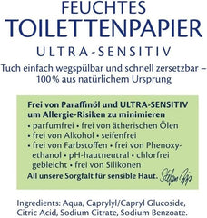 HiPP Baby Soft Wet Papier toilette (6 x 50 feuilles), 99 % d'eau, ultra sensible, non parfumé, avec couvercle à charnière