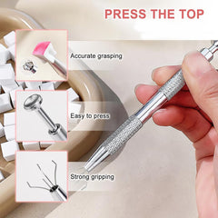 Nagelkunst Schwammpinsel,100 Stück Nail Art Schwämme Mit Metallgreifer,Nagels Zubehör Sponge,Nagel Pinsel,Maniküre Zubehör Für Nägel,Um Eine Vielzahl Von Gradient Nail Art Patterns Zu Erstellen