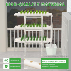 Kit de système de culture hydroponique à 3 niveaux, 108 lieux de culture, système hydroponique pour légumes, kit de culture sans sol, kits hydroponiques pour légumes à feuilles.
