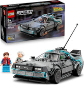 LEGO Speed Champions Zeitmaschine aus Zurück in die Zukunft - Kinder Spielzeug mit Automodell und 2 Minifiguren - Marty McFly und Doc Brown - Kreatives Geschenk für Kinder ab 9 Jahren - 77256